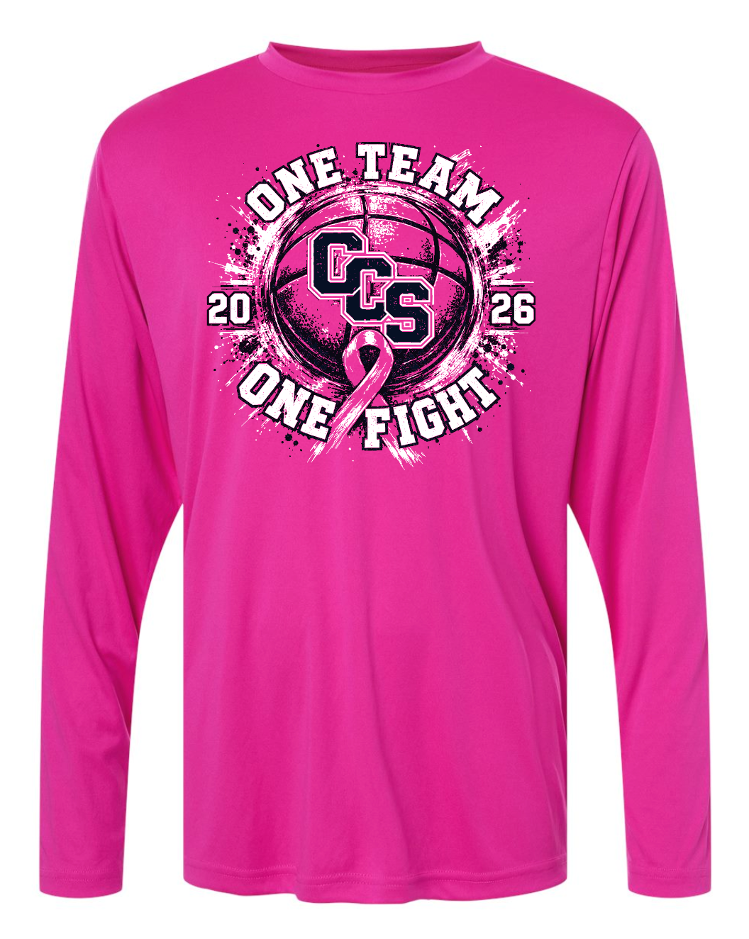 COLTS PINK OUT Long Sleeve T-Shirt 100% Polyester – Action Graphics and ...